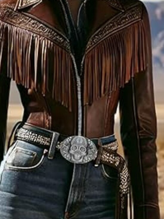 Western Belt Buckle Skull Cowgirl Texas Rodeo Silver NEW main image 5